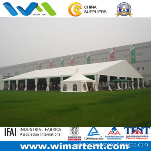 30mx45m White PVC Tent and 6mx6m Aluminum PVC Pagoda Tent for Large Exhibition